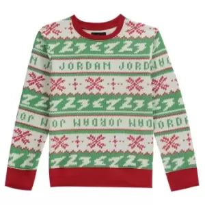 Image of Air Jordan Holiday Crew Sweater Junior Boys - Red