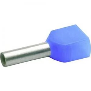 Image of Twin ferrule 2 x 2.5 mm2 x 10 mm Partially insulated Blue Klauke