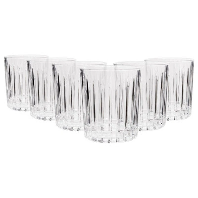 Image of Rink Drink Fluted Whisky Glasses - 310ml - Pack of 6 Clear