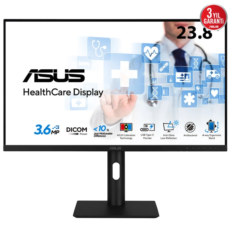 Image of Asus ASUS HA2441A computer monitor 60.5cm (23.8") 2560 x 1440 pixels Quad HD LCD Black 90LM0900-B01M70