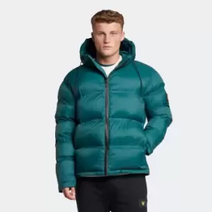 Image of Mens Casuals Sculptural Puffer Jacket - Malachite Green - S