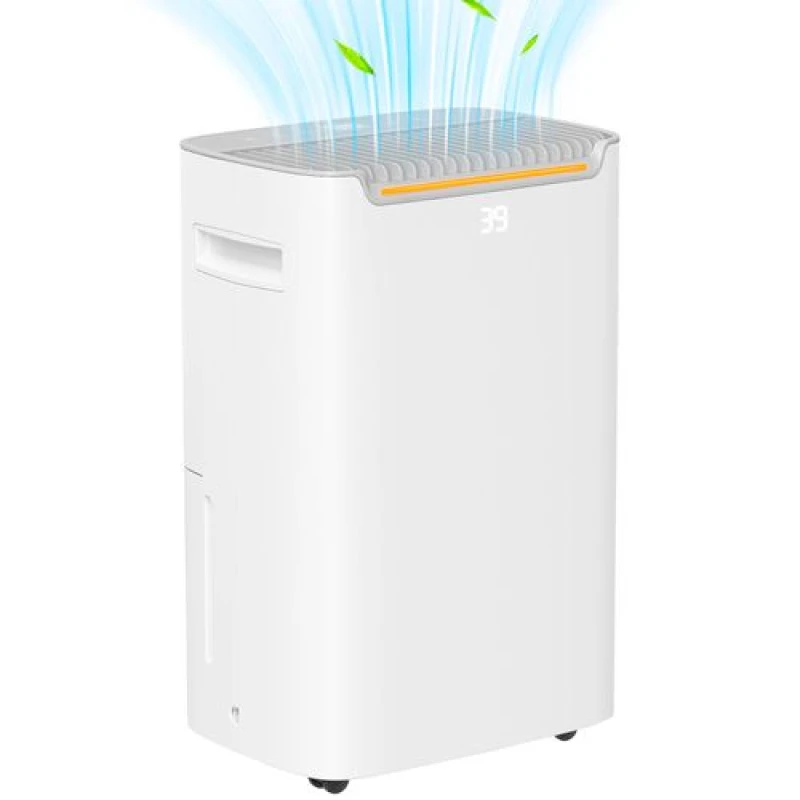 Image of HOMCOM 20L/Day Dehumidifier For Home Damp, With 24H Timer, White 821-034V70WT