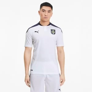 Image of PUMA Serbia Mens Away Replica Jersey, White/Peacoat, size Medium, Clothing