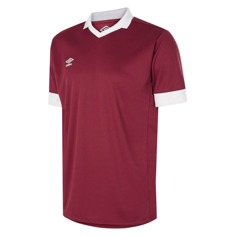 Image of Umbro Tempest Short-Sleeved Jersey in Scarlet Size: 11-12 Years Scarlet Unisex 11-12 Years