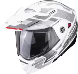 Image of Scorpion ADX-2 Carrera Helmet, white-silver, Size L, white-silver, Size L