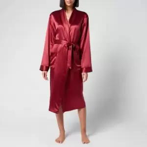 Image of Lunar Silk Robe - Claret Rose - S-M