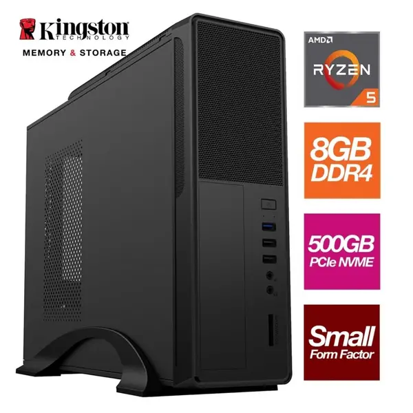 Image of TARGET AMD Ryzen 5 4600G 6 Core 12 Threads 3.70Ghz (4.20Ghz Boost) 8GB Kingston DDR4 RAM 500GB Kingston Nvme With Dvdrw & WiFi - Small Form F