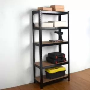 Image of House of Home 1.5M Heavy Duty Steel & Mdf 5 Tier Racking In Black