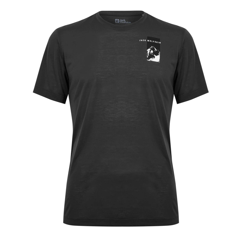 Image of Jack Wolfskin Vonnan Tee - Black L
