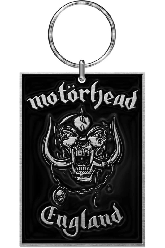 Image of Motorhead England Enamel Keyring in Black Unisex One Size