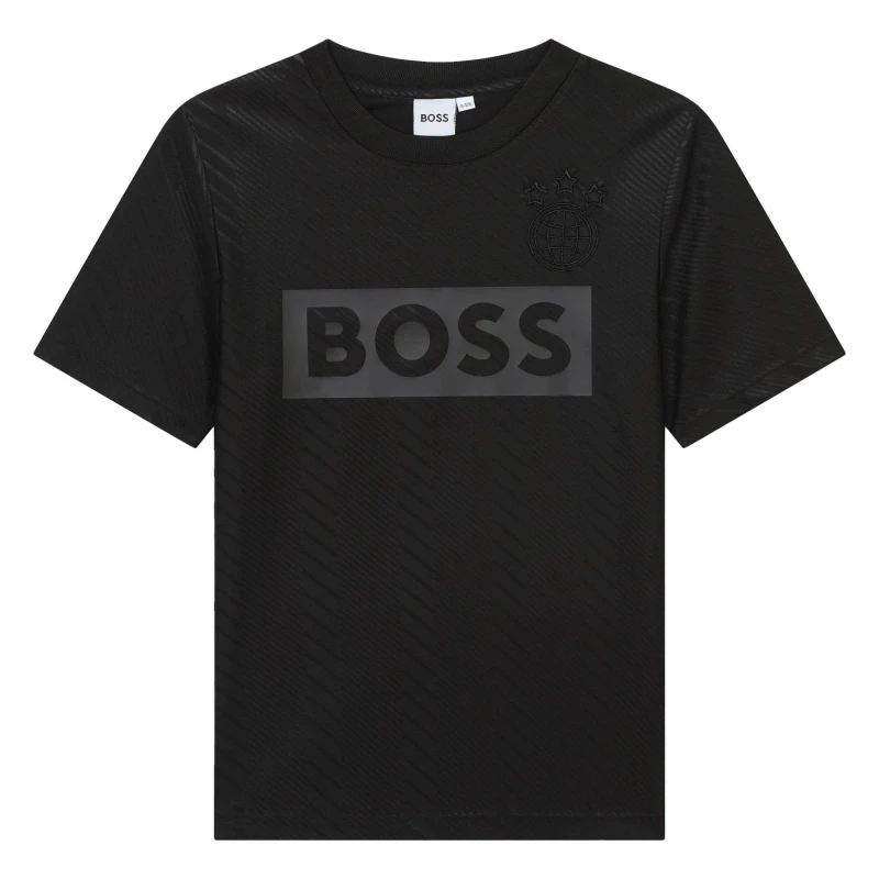 Image of Boss Logo T-Shirt Juniors - Black 3 - 4 Years