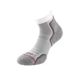 Image of 1000 Mile Mens Run Ankle Socks (L) (White/Grey)