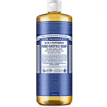 Image of Dr. Bronner's Peppermint Castile Liquid Soap - 946ml