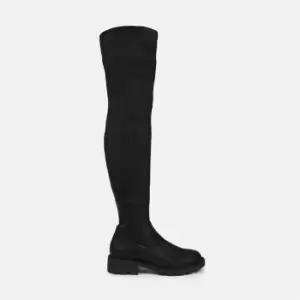 Image of Missguided Over The Knee Boots - Black