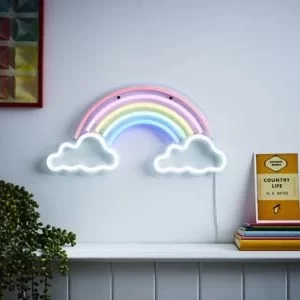 Image of Avira Neon Rainbow Matt Multicolour Wired Wall Light