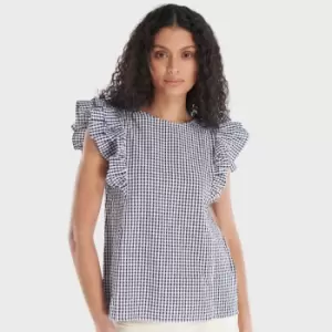 Image of Barbour Marigold Gingham Cotton Top - UK 10