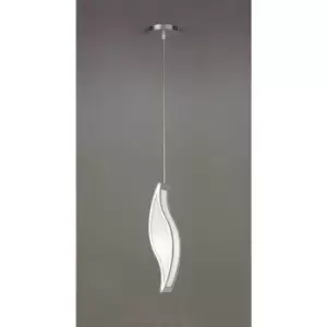 Image of Sintesys E27 pendant lamp 1 E27 bulb, polished chrome / white arylic
