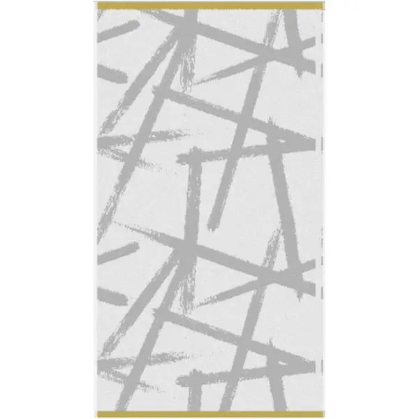 Image of Fusion Fusion - Leda Jacquard 100% Cotton 550gsm Bath Towel, Grey/Ochre LDWGYUXPZU