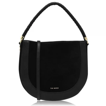 Image of Ted Baker Parinna Hobo Suede Bag - black