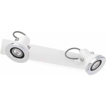Image of Faro Ring-2 - 2 Light Indoor Adjustable Wall Spotlight White, GU10