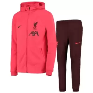 Image of 2022-2023 Liverpool Strike Tracksuit (Red) - Kids