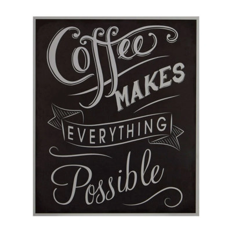 Image of Premier Housewares Coffee Makes Everything Wall Plaque Black