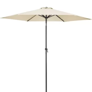 Image of Parasol Alu Ø300cm Garden Umbrella Market Crank Sun Shade Cantilever Water-repellent Beige