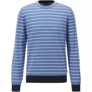 Image of Boss Peo Crew Neck Jumper - Blue