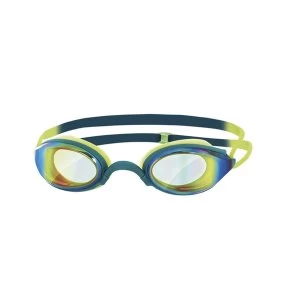 Image of Zoggs Fusion Air Mirror Goggles Deep Green/Lime/Mirror