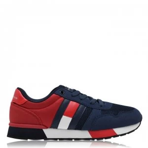 Image of Tommy Hilfiger Low Lace Trainer Juniors - White/Red X336