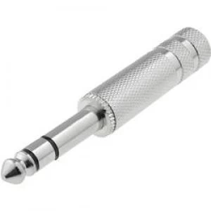 Image of 6.35mm audio jack Plug straight Number of pins 3 Stereo Silver Cliff P3C