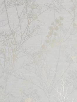 Image of Superfresco Hedgerow Grey / Pale Gold Wallpaper