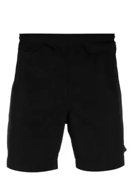 Image of C.P COMPANY Logo-patch Swim Shorts Black