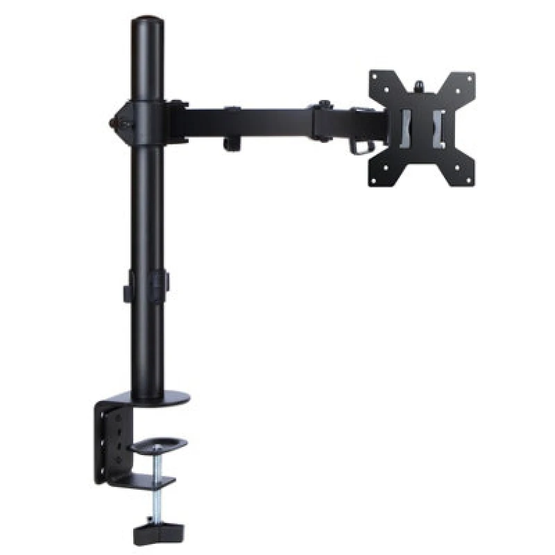 Image of Futura Single Monitor Desk Mount Arm For 13 To 32" Screens - Monitor Desk Mount With Clamp 90 Tilt, 360 Rotation & 180 Swivel