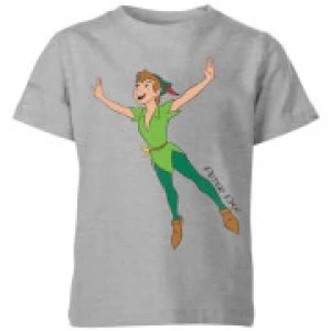 Image of Disney Peter Pan Flying Kids T-Shirt - Grey - 9-10 Years
