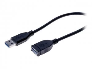 Image of 1m Black Value USB 3.0 A Extension Cable
