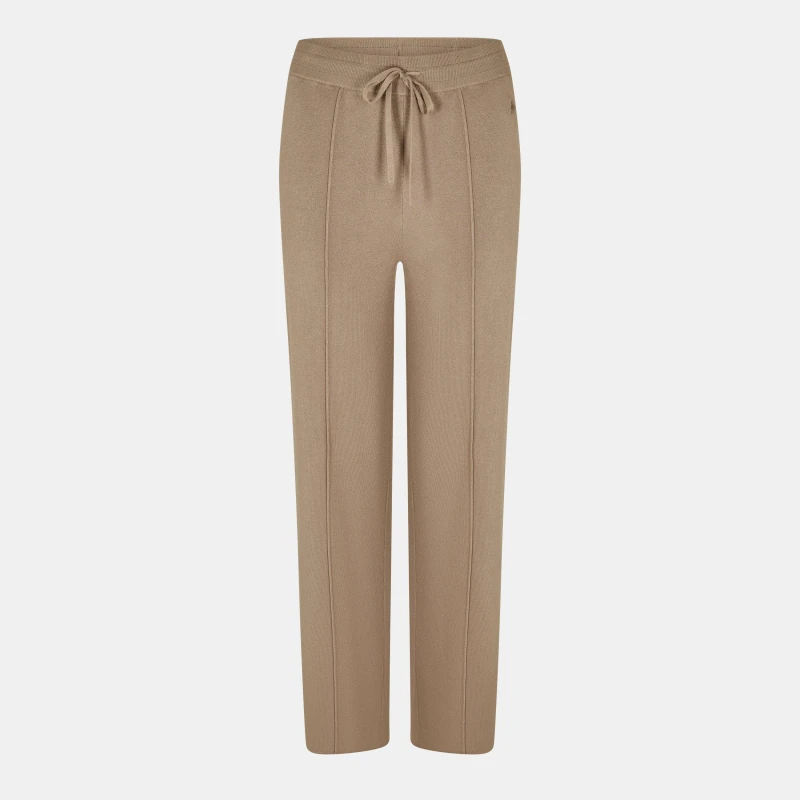 Image of Jack Wills Knitted Pin-Tuck Trousers Women Taupe female 8 (XS)