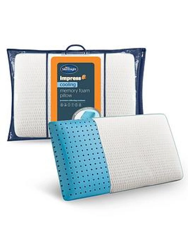 Image of Silentnight Impress Cooling Memory Foam Pillow White ONE SIZE