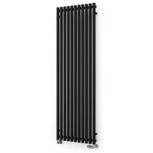Image of Terma Rolo Room Matt Black Horizontal Or Vertical Designer Radiator, (W)590mm X (H)1800mm