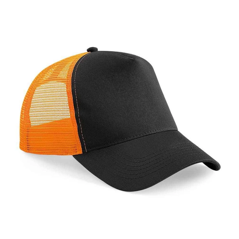Image of Beechfield Beechfield Men Snapback Trucker Cap in Orange Orange One Size Male 5063527835666