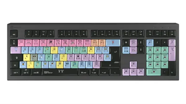 Image of Logickeyboard Logickeyboard LKB-FCPX10-AMBH-UK keyboard USB QWERTY UK English Multicolour LKB-FCPX10-AMBH-UK