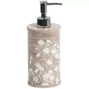 Image of Showerdrape - Linen Liquid Soap Dispenser - Beige/White