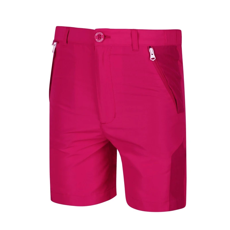 Image of Regatta Sorcer Mountain Walking Shorts Short Unisex Kids - Purple Purple 14 Years