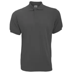 Image of B&C Safran Mens Polo Shirt / Mens Short Sleeve Polo Shirts (M) (Dark Grey)
