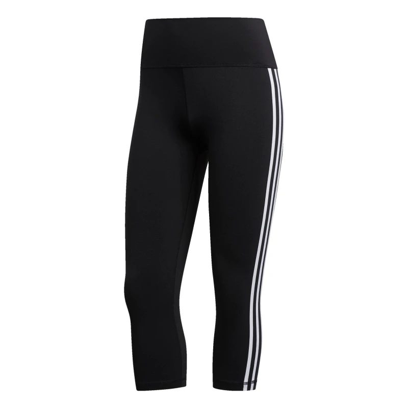 Image of adidas Believe This 2.0 3-Stripes 3/4 Leggings Womens Black / White female XS/S