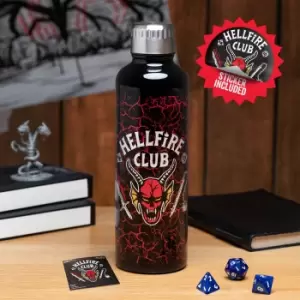 Image of Stranger Things Hellfire Club Metal Water Bottle (Sticker Included)