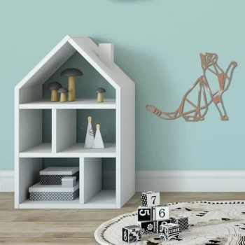 Image of Cat - Copper Copper Decorative Metal Wall Accessory