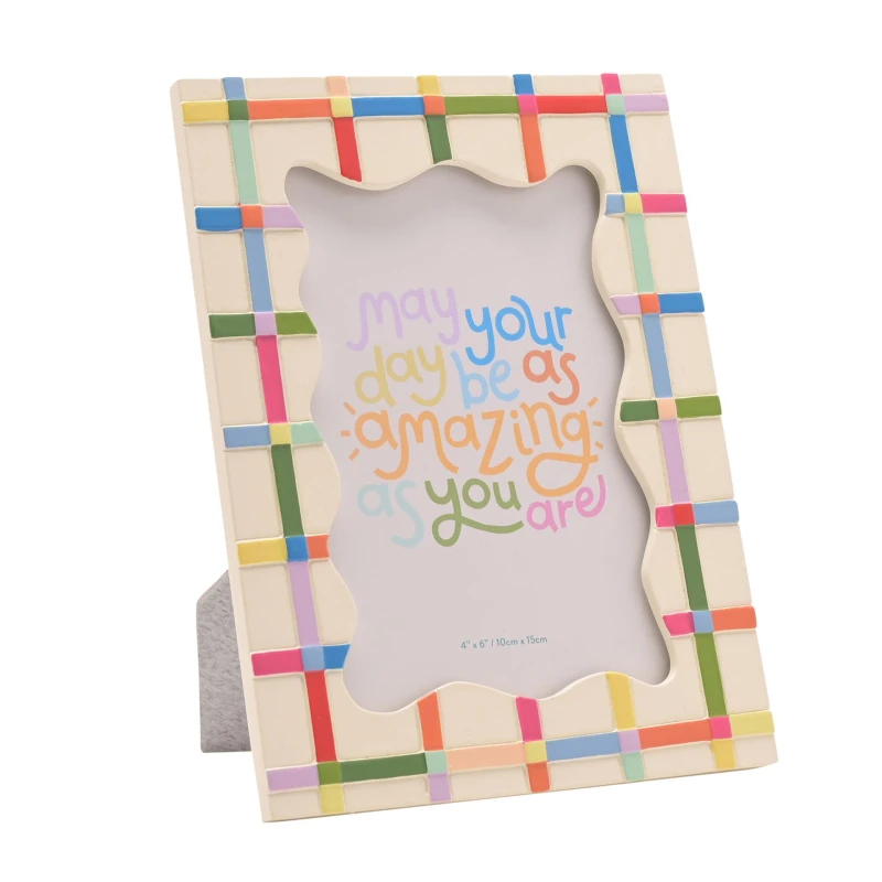 Image of Raspberry Blossom Resin Photo Frame 4" x 6" Multi