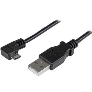 Image of StarTech Micro-USB Charge-and-Sync Cable M/M Right-Angle Micro-USB 30/24 AWG 1m 3 ft