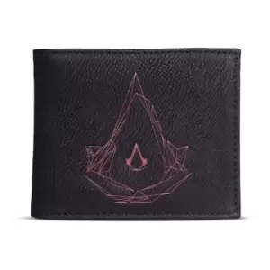 Image of Assassins Creed Red Crest Logo Bi-fold Wallet - Black/Brown